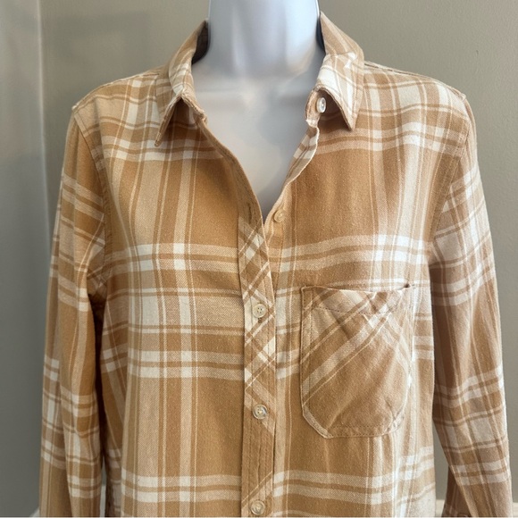 Gap Women's Soft Cotton Relaxed Fit Button Up Flannel Shirt Size XXLarge -New - Picture 2 of 11